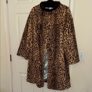 Brand new with Tags Frances Valentine Leopard Print Faux Fur Coat